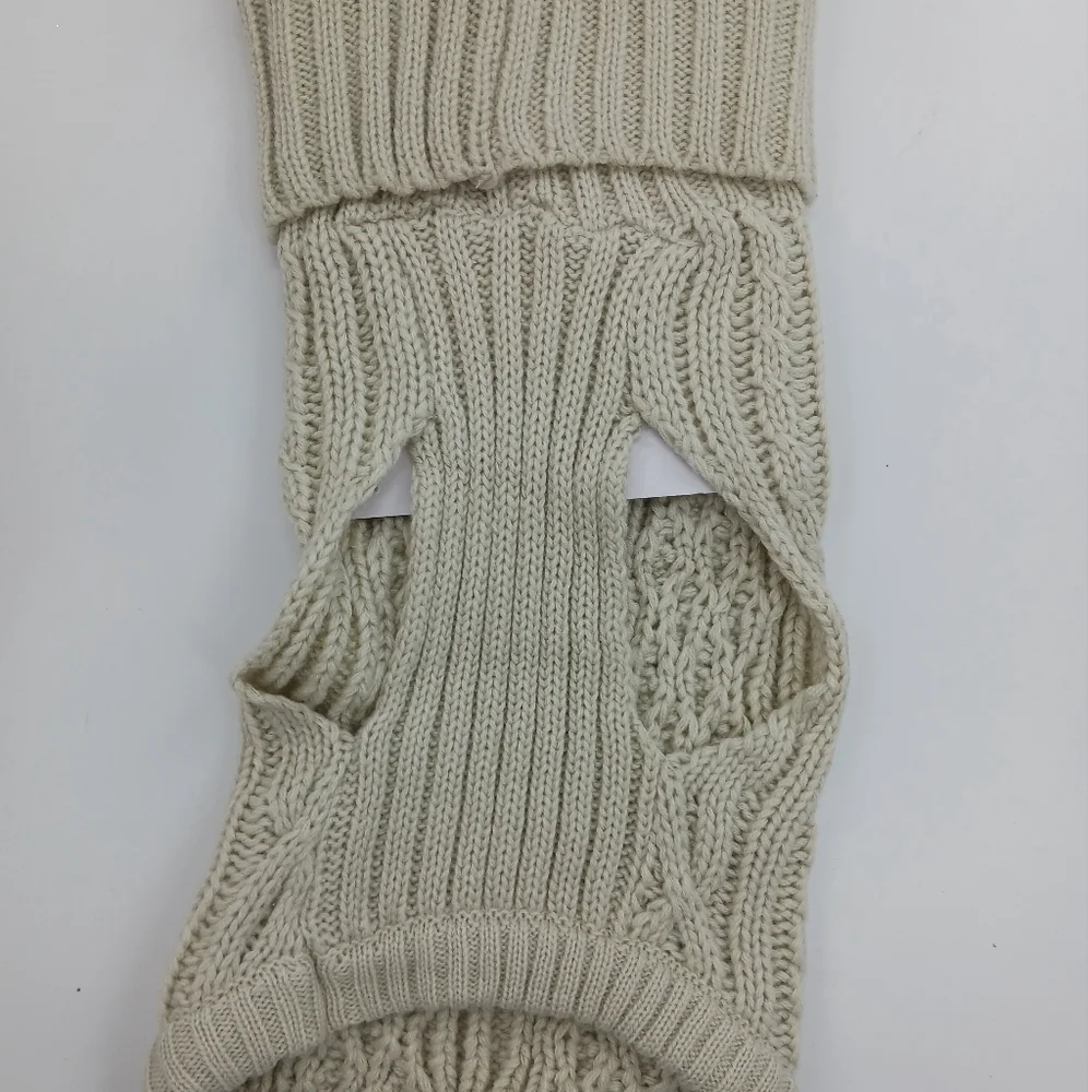 Boots & Barkley Beige Pet Sweater Chunky Knit Size XS Winter Comfy Dog Cat - Picture 3 of 6